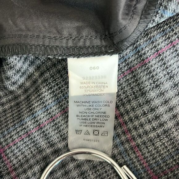 NWOT Vince Camuto Wide Leg Plaid Trouser Pants Dark Grey Plus Size 20W - Picture 8 of 14